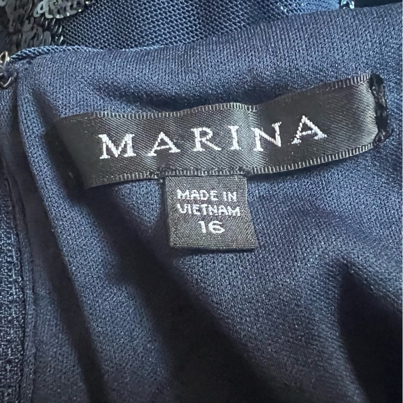 Marina sequin party dress in navy. Size 16 NWOT! - Picture 11 of 12